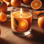 świeczka o zapachu pomarańczy