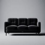 czarna sofa karup