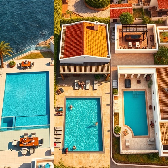 hiszpania domy wakacyjne z basenem