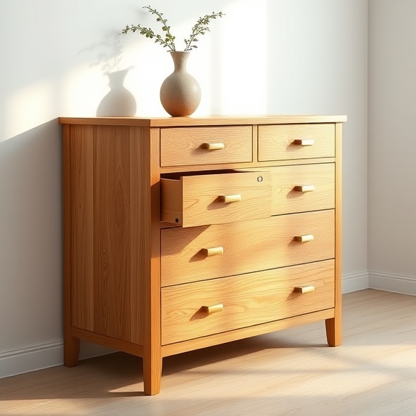 komoda drewniana dębowa