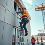Jaką asekurację stosować przy pracy na drabinie na budowie? praca na drabinie asekuracja