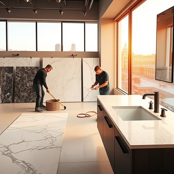 blaty z kamienia do łazienki warszawa