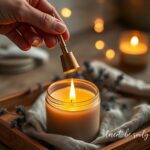 świece sojowe z drewnianym knotem