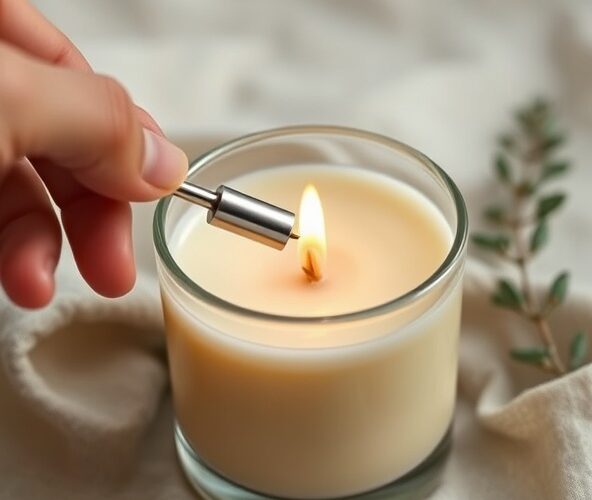 Jak ugasić świece sojowe z drewnianym knotem bez dymu?
