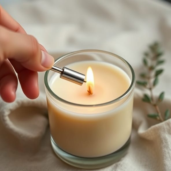 świece sojowe z drewnianym knotem