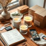 świece sojowe z drewnianym knotem