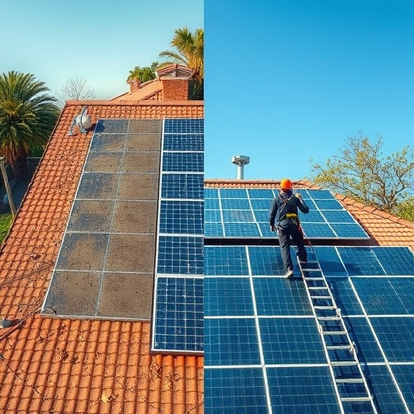 czy trzeba myć panele fotowoltaiczne