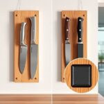 dębowa listwa magnetyczna do noży