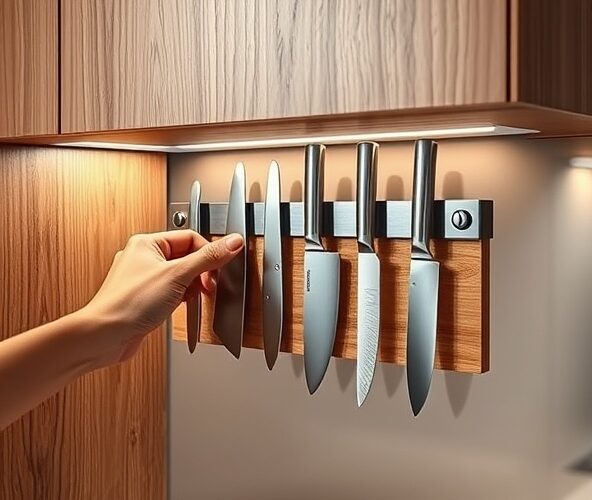 Jak wybrać dębową listwę magnetyczną do noży pod szafkę 60 cm?