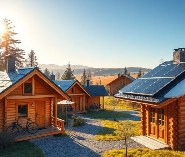 Czy montaż fotowoltaiki obniży koszty domków drewnianych całorocznych?