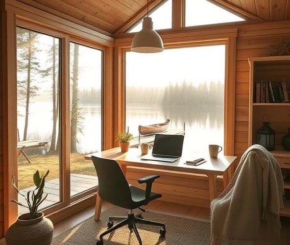 Jak urządzić miejsce do pracy w domkach letniskowych na Mazurach?