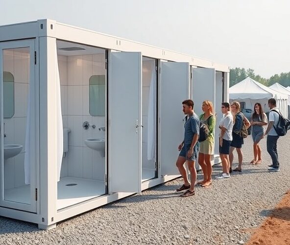 Ile kontenerów sanitarnych z prysznicem wynająć na 30 osób?