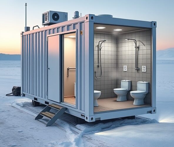 Jak wybrać kontener sanitarny z prysznicem dla 8 osób na zimę?