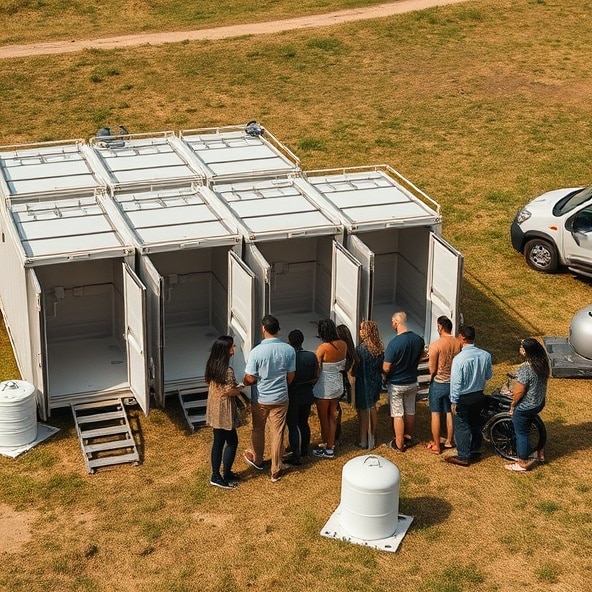 kontener sanitarny z prysznicem