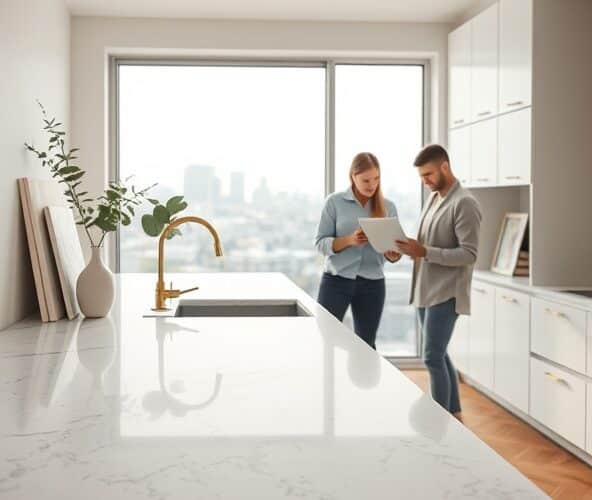 Jak wybrać kwarcytowy konglomerat w Warszawie do blatu kuchennego?