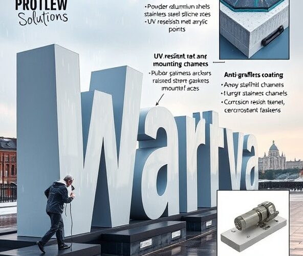 Litery 3d Warszawa – jak zabezpieczyć je przed warunkami zewnętrznymi?