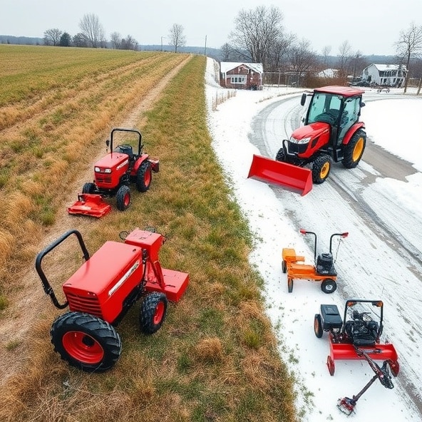 mini ciągniki osprzęt
