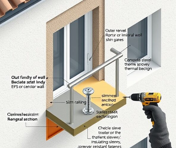 Jak wykonać mocowanie balustrady francuskiej do ocieplonej ściany bez mostków termicznych?