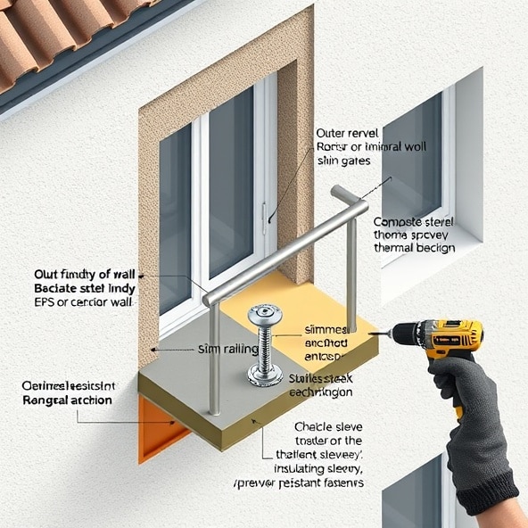 mocowanie balustrady francuskiej