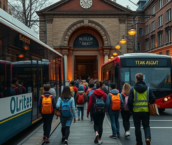 Jak dojechać MPK do Muzeum Ciemności w Łodzi z grupą szkolną?