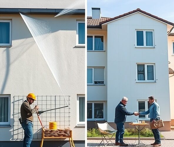 Jak porównać oferty mycia elewacji w Nadarzynie: m² czy ryczałt?