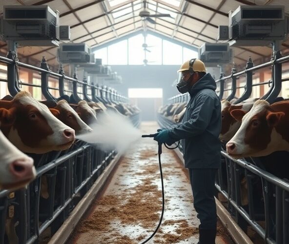 Jak wykonać oprysk pomieszczeń inwentarskich w oborze bez ewakuacji?