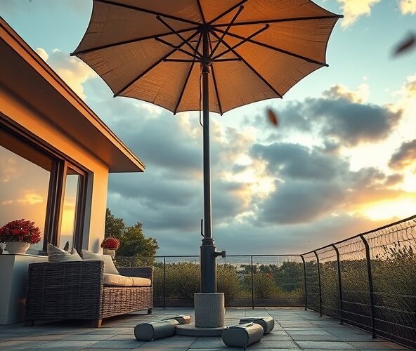 Jak wybrać parasol ogrodowy, który przetrwa silny wiatr?