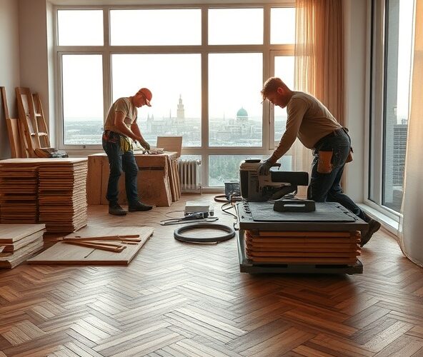 Ile kosztuje układanie parkietu 50 m2 w Warszawie z cyklinowaniem?