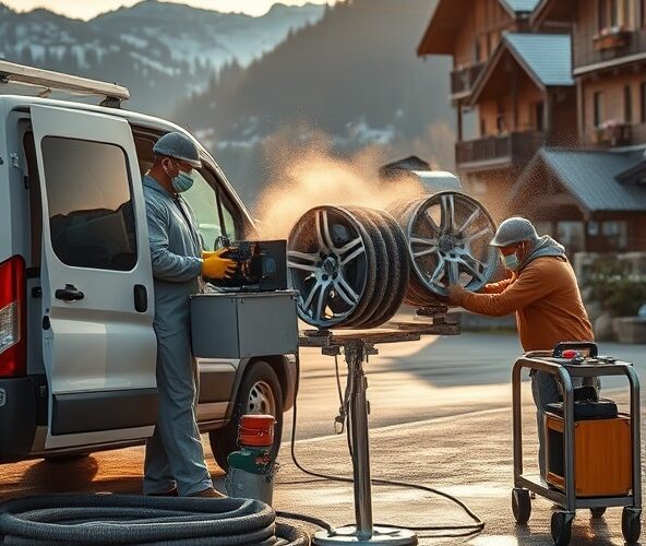 Czy piaskowanie felg w Zakopanem z mobilnym odbiorem się opłaca?