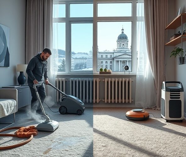 Która metoda prania dywanów w Warszawie szybciej schnie zimą?