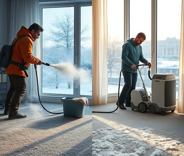 Która metoda prania dywanów w Warszawie szybciej schnie zimą?