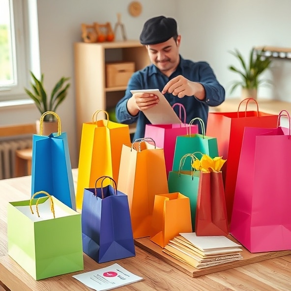 torby papierowe kolorowe