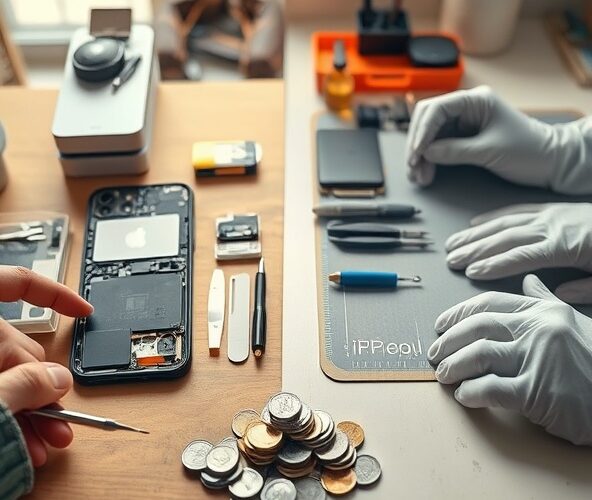 Czy samodzielna wymiana tyłu iPhone 13 mini wyjdzie taniej niż serwis?