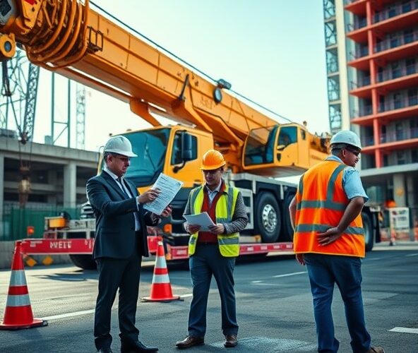 Jak inwestor bezpiecznie zorganizuje wynajem dźwigu 70 ton z dojazdem?