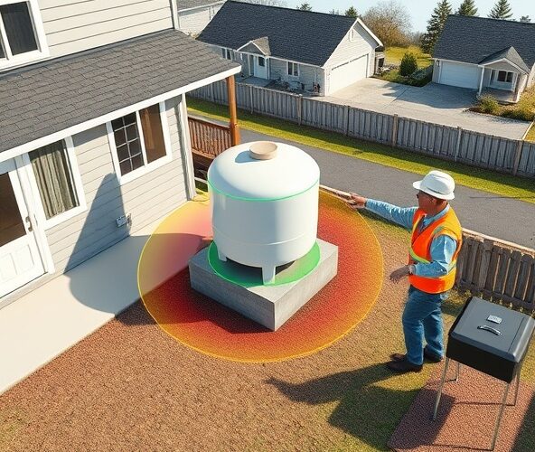 Jakie odległości obowiązują dla zbiorników gazowych przydomowych?