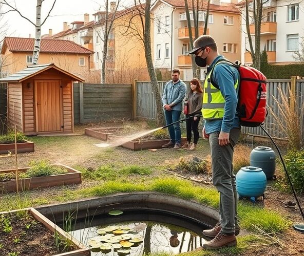 Czy odkomarzanie na Bielanach na działce 500 m² jest bezpieczne?