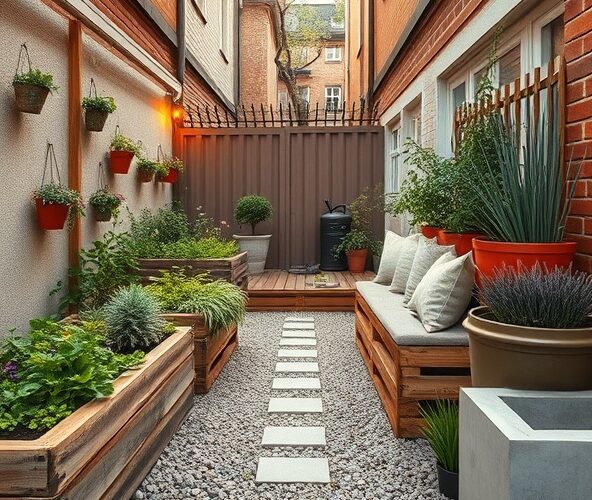 Jak tanio projektować ogródek przy domu szeregowym w Pruszkowie?