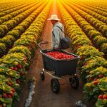 wózek do zbioru truskawek