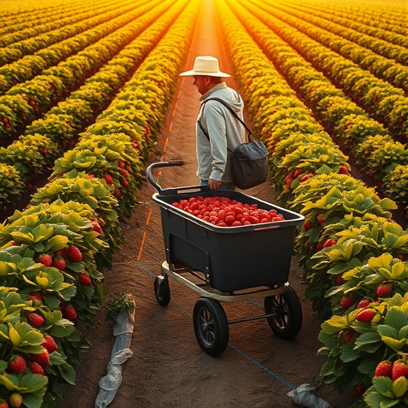 wózek do zbioru truskawek