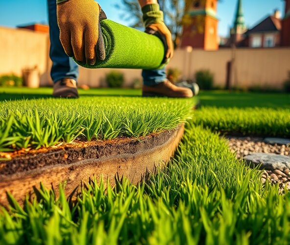 Jak wybrać trawę z rolki w Łodzi na słoneczny ogród, by ograniczyć podlewanie?