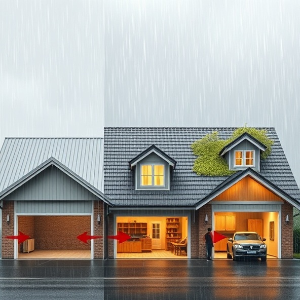 garaże dach jednospadowy