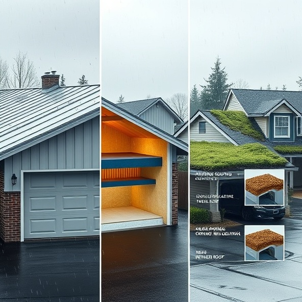 garaże dach jednospadowy