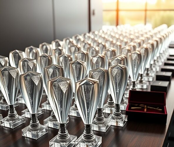 Jak zamówić statuetki szklane z grawerem dla 50 pracowników?